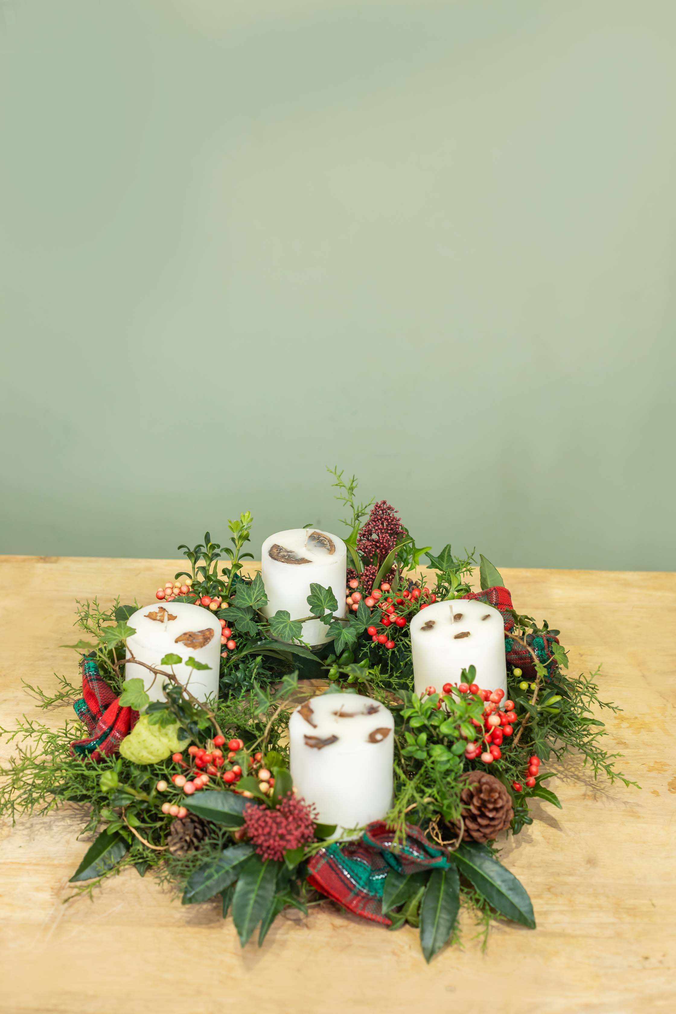 Traditional Advent Wreath Centerpiece