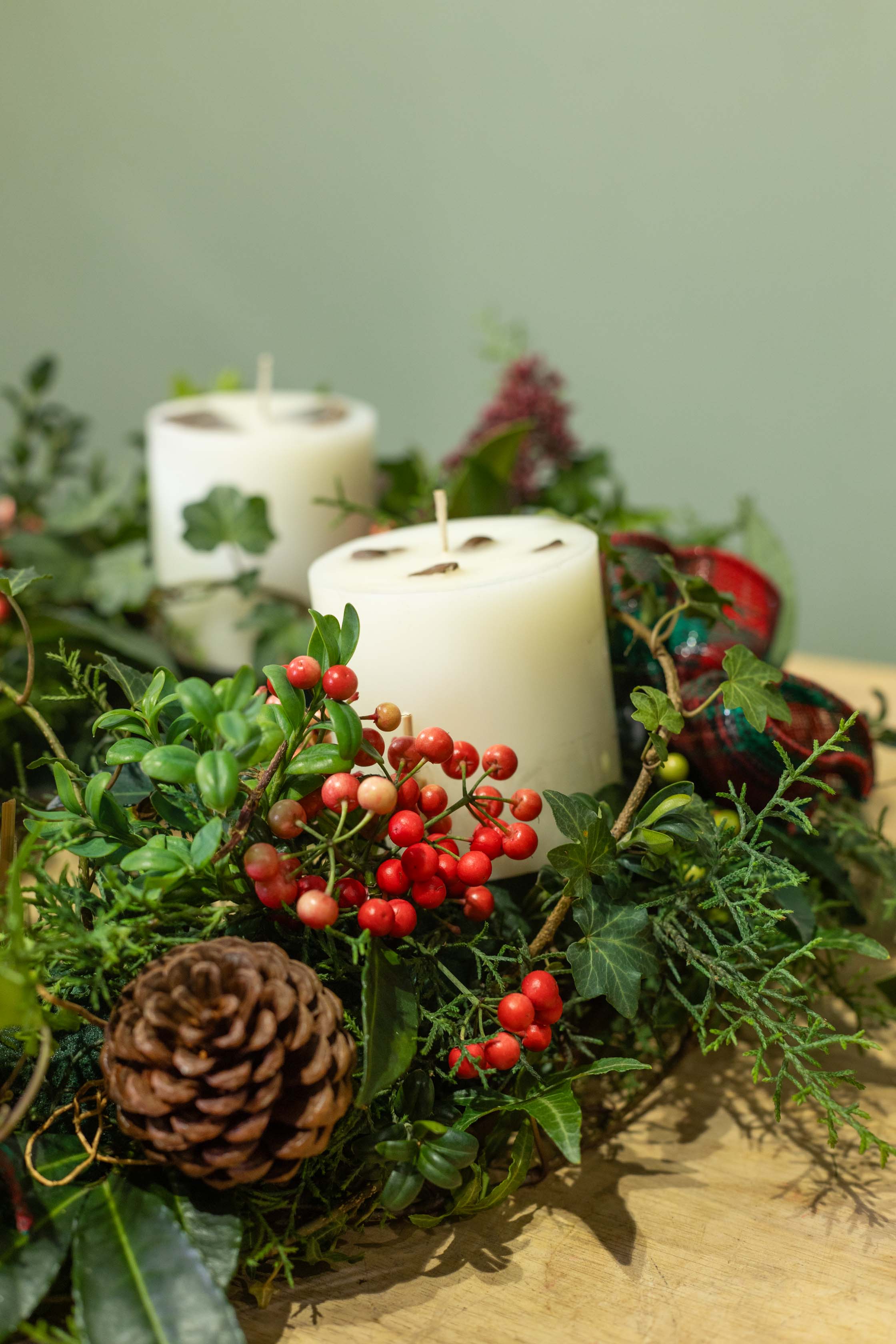 Traditional Advent Wreath Centerpiece