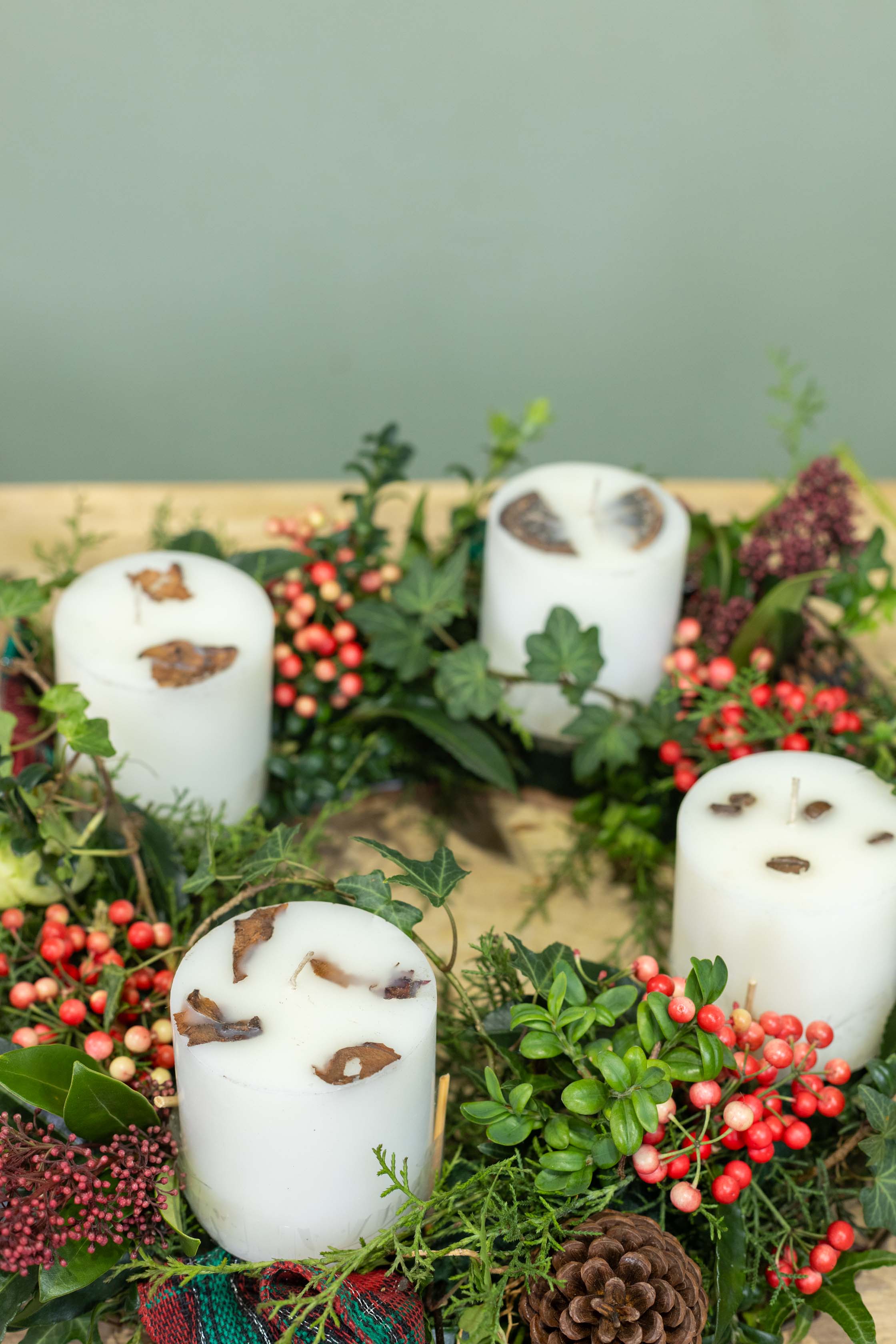 Traditional Advent Wreath Centerpiece