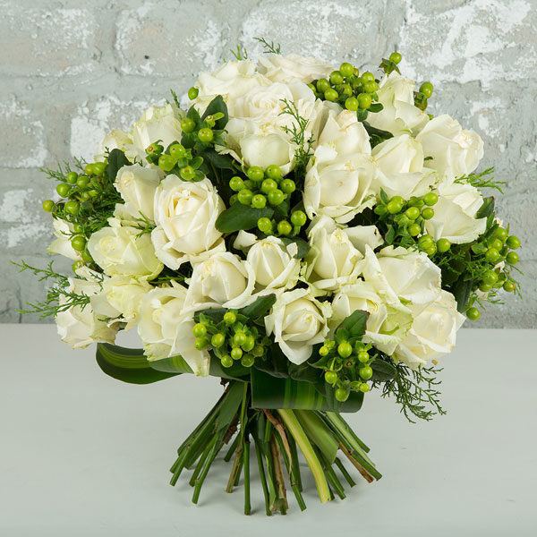  white roses , Birthday Wishes Bouquet , Wedding anniversary Bouquet , Compliment Bouquet